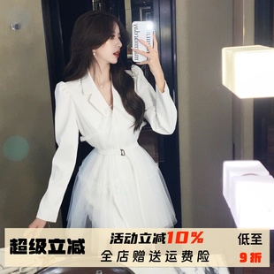 小众设计感职业装 裙2025秋冬季 连衣裙女 轻熟御姐风高级感西装 法式