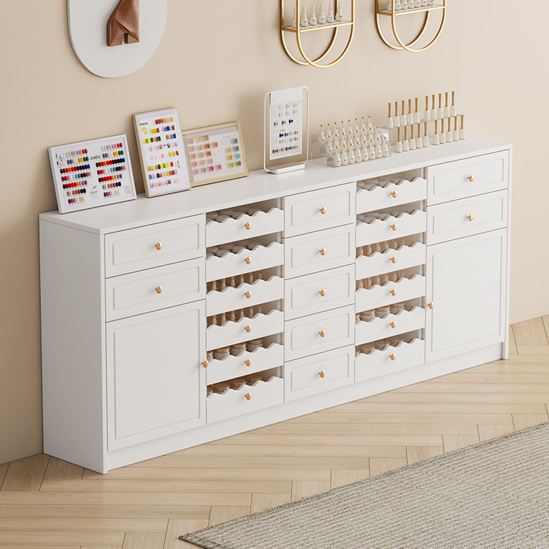美甲店柜子展示柜落地指甲油储物收纳柜美容院甲油胶色板置物多层