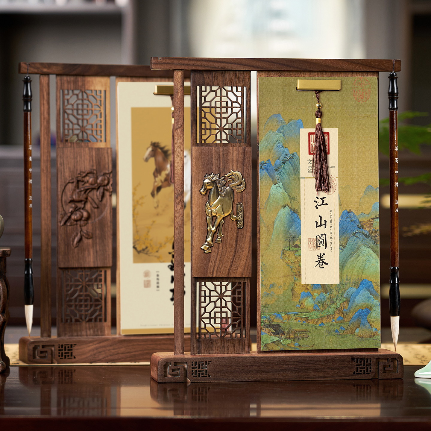 实木台历2026年新款企业定制礼盒