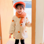 秋冬女童羽绒服罩衣可外穿可爱加绒加厚罩衫 小孩宝宝美术吃饭护衣