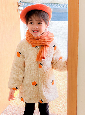 秋冬女童羽绒服罩衣可外穿可爱加绒加厚罩衫小孩宝宝美术吃饭护衣