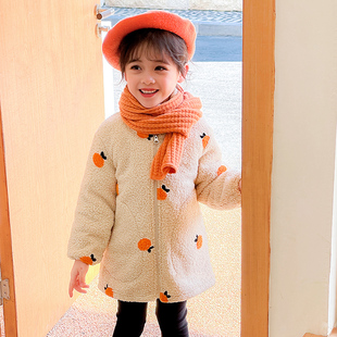 秋冬女童羽绒服罩衣可外穿可爱加绒加厚罩衫小孩宝宝美术吃饭护衣