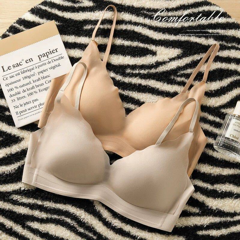 夏季莫代尔桑蚕丝内衣女士小胸聚拢美背防下垂收副乳真丝文胸罩
