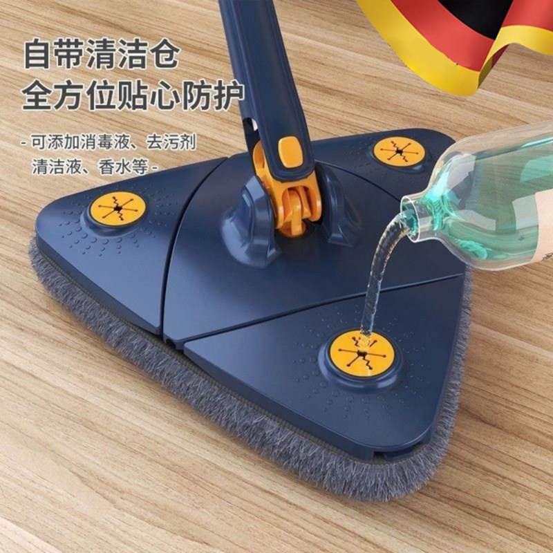 德国三角拖把清洁神器天花板擦墙壁打扫灰尘自动拧水加长可伸缩杆