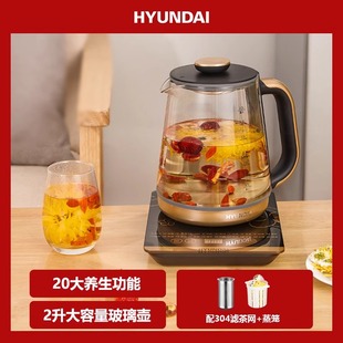 HYUNDAI养生壶电水壶家用多功能煮茶器全自动大容量花茶壶烧水壶
