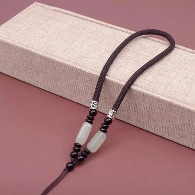 和田玉绳手把件挂防掉文玩