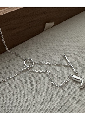 S925纯银韩版小众设计感爱心毛衣链韩国风时尚质感简约个性项链女