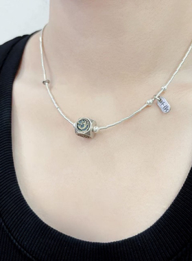 S925银管复古新中式朱雀神兽平安项链女轻奢简约高级感小众锁骨链