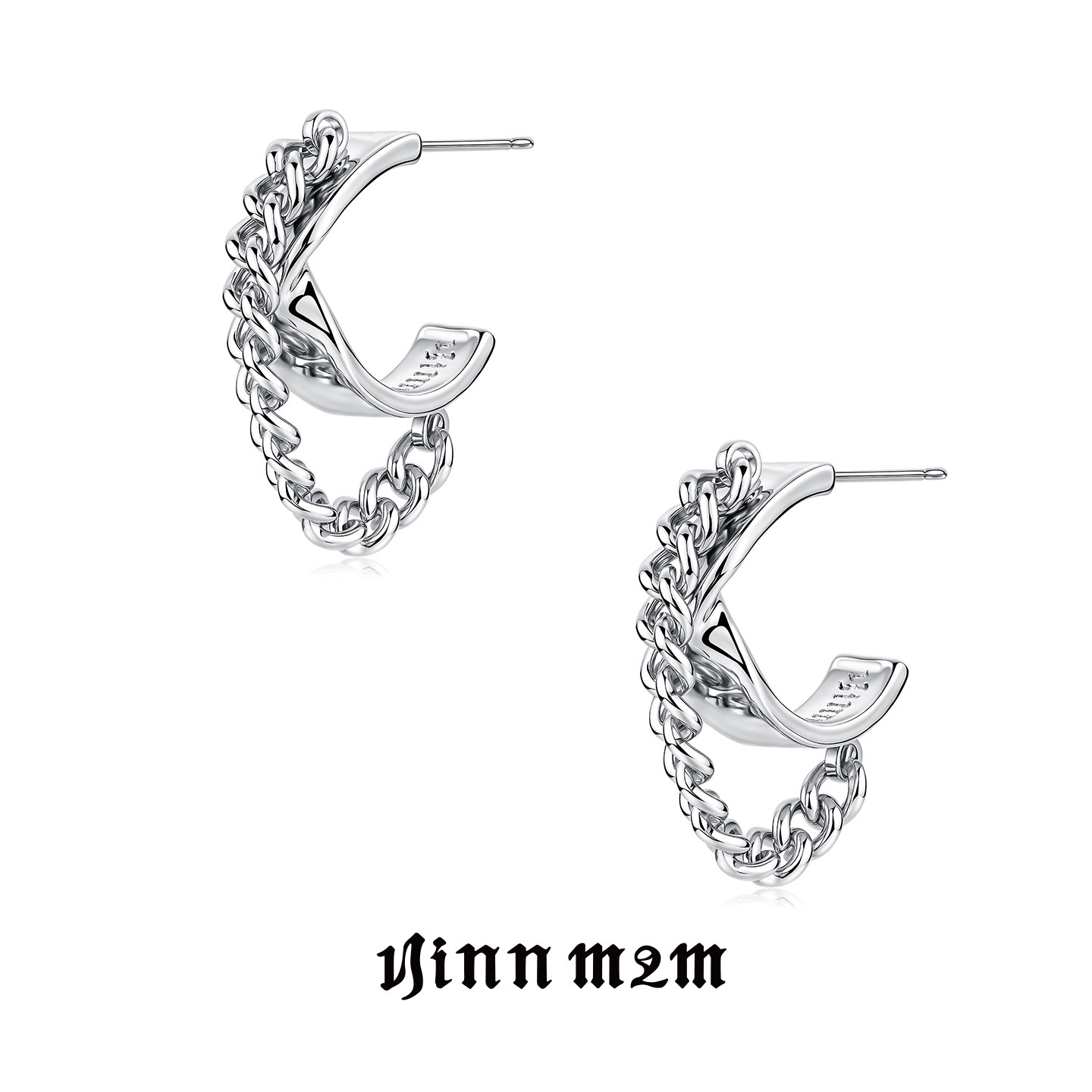 1JINN M2M 原创设计简约莫比乌斯线条耳钉女小众设计感气质耳饰,饰品/流行首饰/时尚饰品新,耳钉,淘宝优惠券,粉丝福利购,淘宝优惠卷