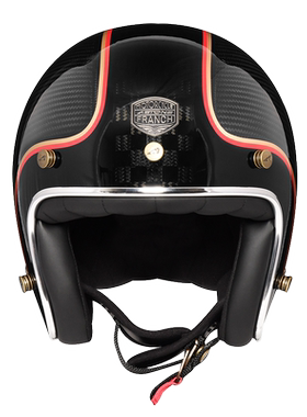 英国ASTONE复古凯旋男女摩托车3/4头盔半盔纯色复古色碳纤维 轻量