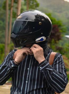 BEASLEY比斯力复古摩托车头盔男巡航机车骑行全盔女夏蓝牙3c认证