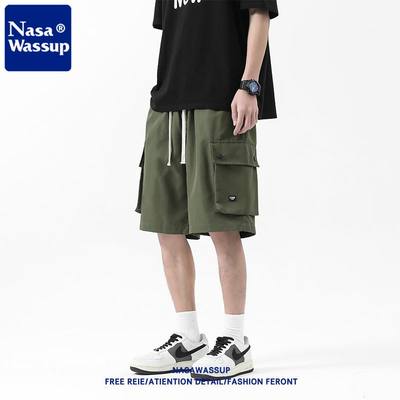 nasawassup夏季工装短裤男