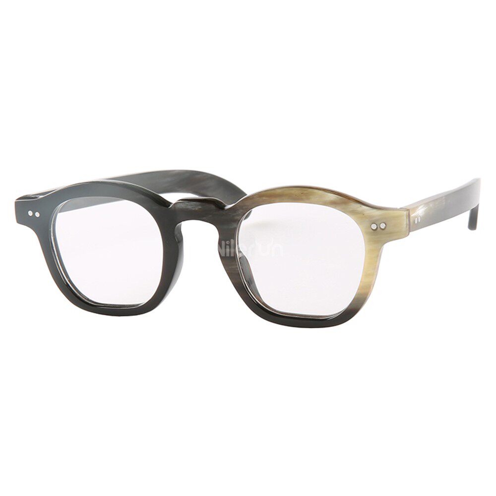 欧美潮流经典复古时尚花蝴蝶网红铆钉饰近视光学牛角框眼镜架