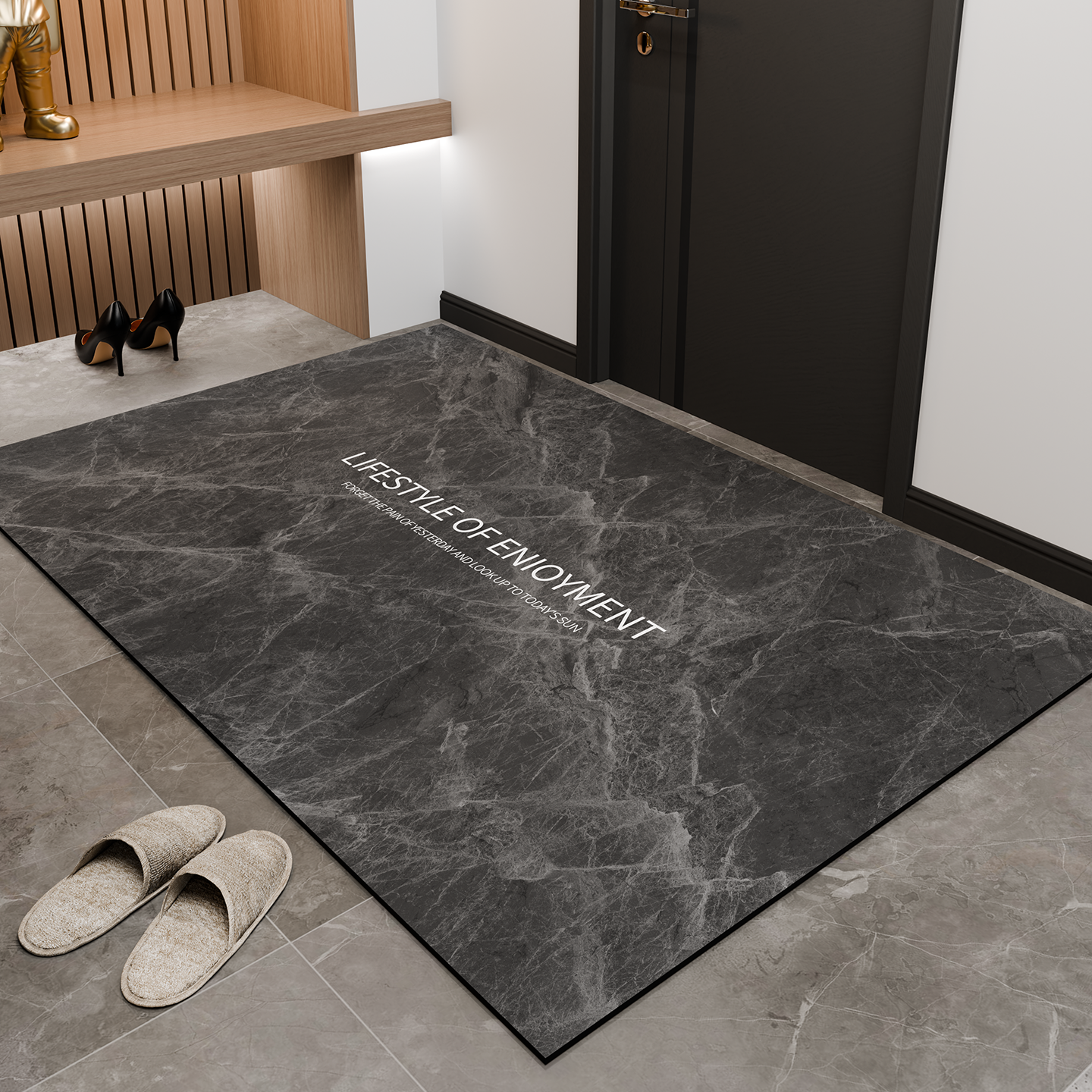 高级大理石纹入户门垫门口玄关地垫耐磨防滑进门垫可水洗蹭脚垫,居家布艺,入户地垫,淘宝优惠券,粉丝福利购,淘宝优惠卷