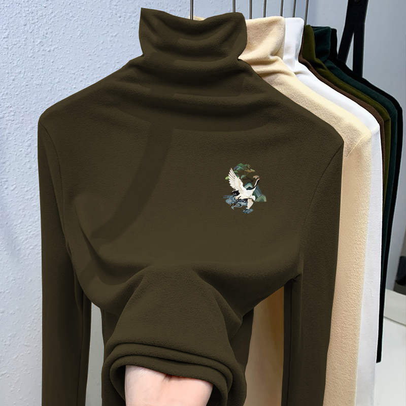 海外订单尾货外贸撤回清仓~复古德绒高领打底衫男女秋冬内搭上衣