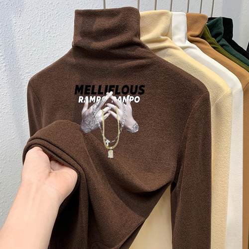 外贸尾货捡漏~德绒高领打底衫男女修身保暖内搭上衣秋冬新款打底