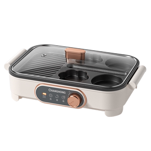 长虹多功能料理锅煎鸡蛋汉堡机家用小型六合一早餐机煎饼牛排煎锅