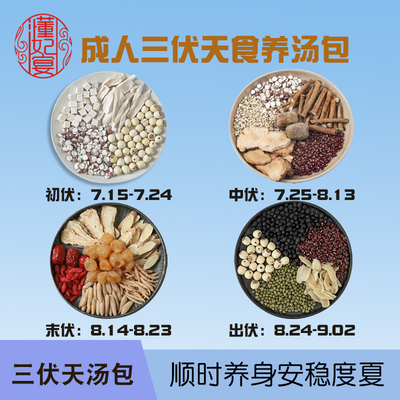 三伏天养生汤包顺时食养药膳材料
