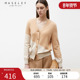 Maseley 艺术感上衣女 新款 玛塞莉绵羊毛100%开襟毛衫 冬季