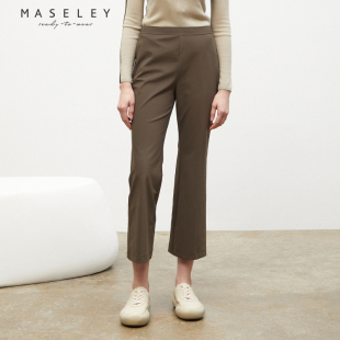 玛塞莉简约喇叭裤 复古优雅气质裤 冬季 法式 子女 新款 Maseley