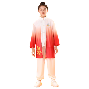 儿童武术练功服少儿功夫训练服中国风运动会演出服男女童太极表演