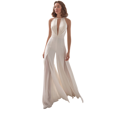 2022 European and American sexy deep V casual jumpsuit连体裤