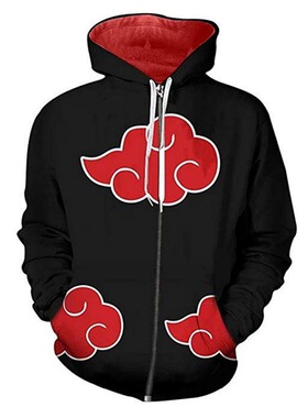 3D Printed Zip Hooded Sweatshirt Jacket 印花拉链连帽卫衣外套