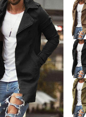 Men's Solid Slim Fit Casual Jacket 男士纯色翻领 修身休闲夹克