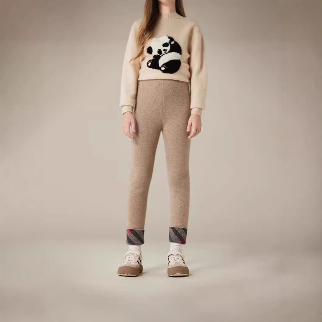 【舒淇同款】24秋冬儿童山羊绒保暖打底裤女童宝宝加厚高腰中小大