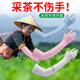 采茶手套防晒女护臂户外套袖 子摘茶叶 透气紫外线冰丝爽开车骑行袖