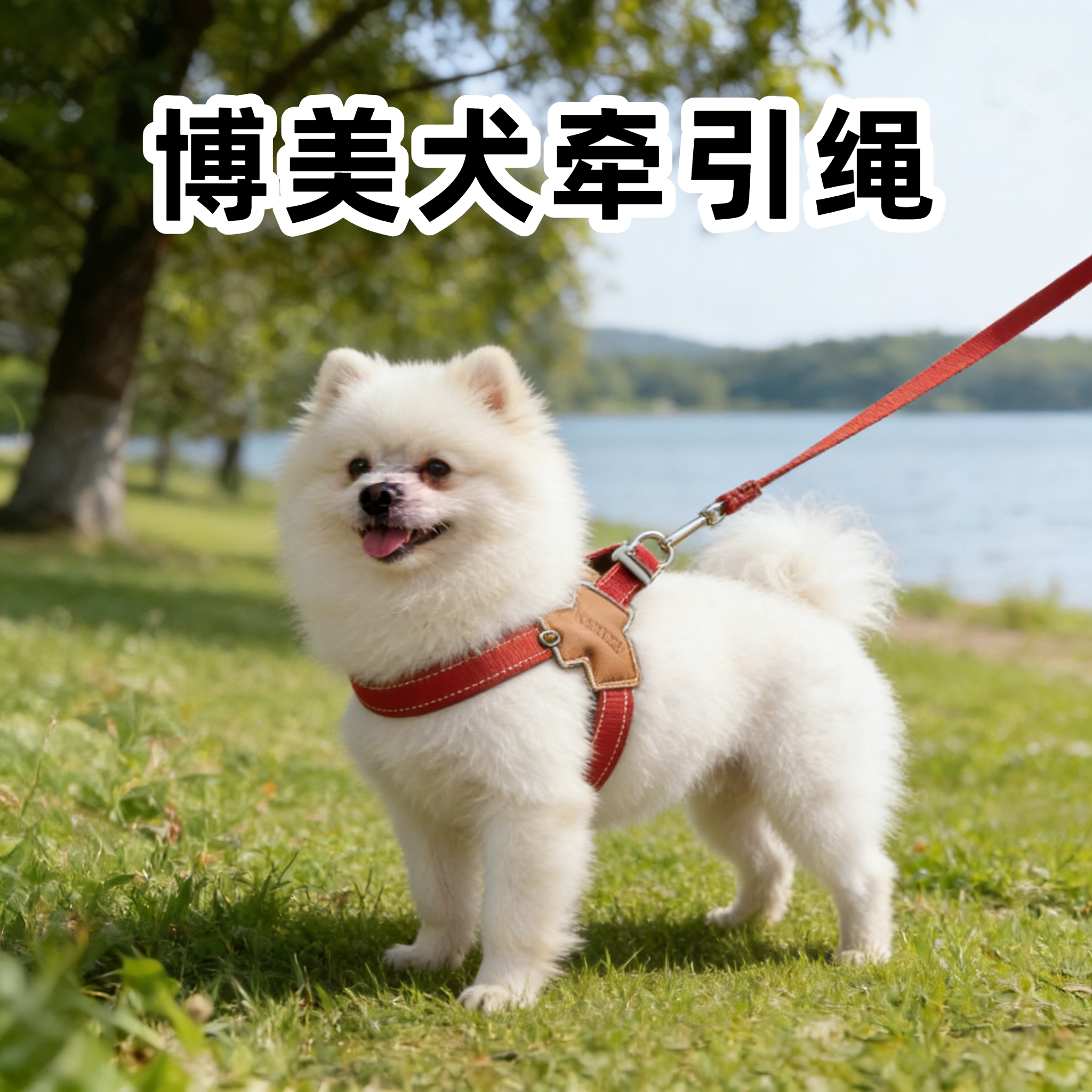 博美专用胸背牵引绳中型犬防爆冲防咬可调节狗狗胸背带外出遛狗绳图片