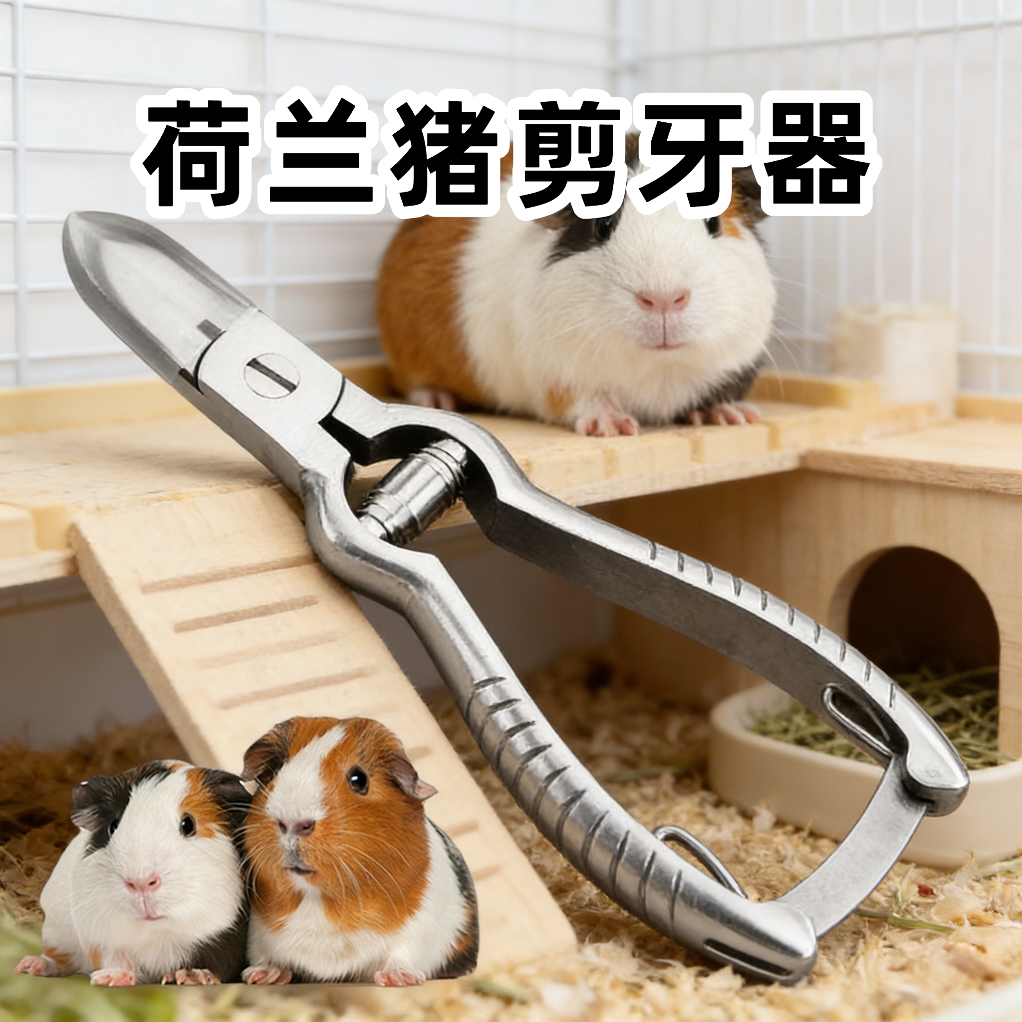 荷兰猪剪牙器宠物豚鼠剪牙钳指甲剪修牙剪工具防滑手柄宠物用品