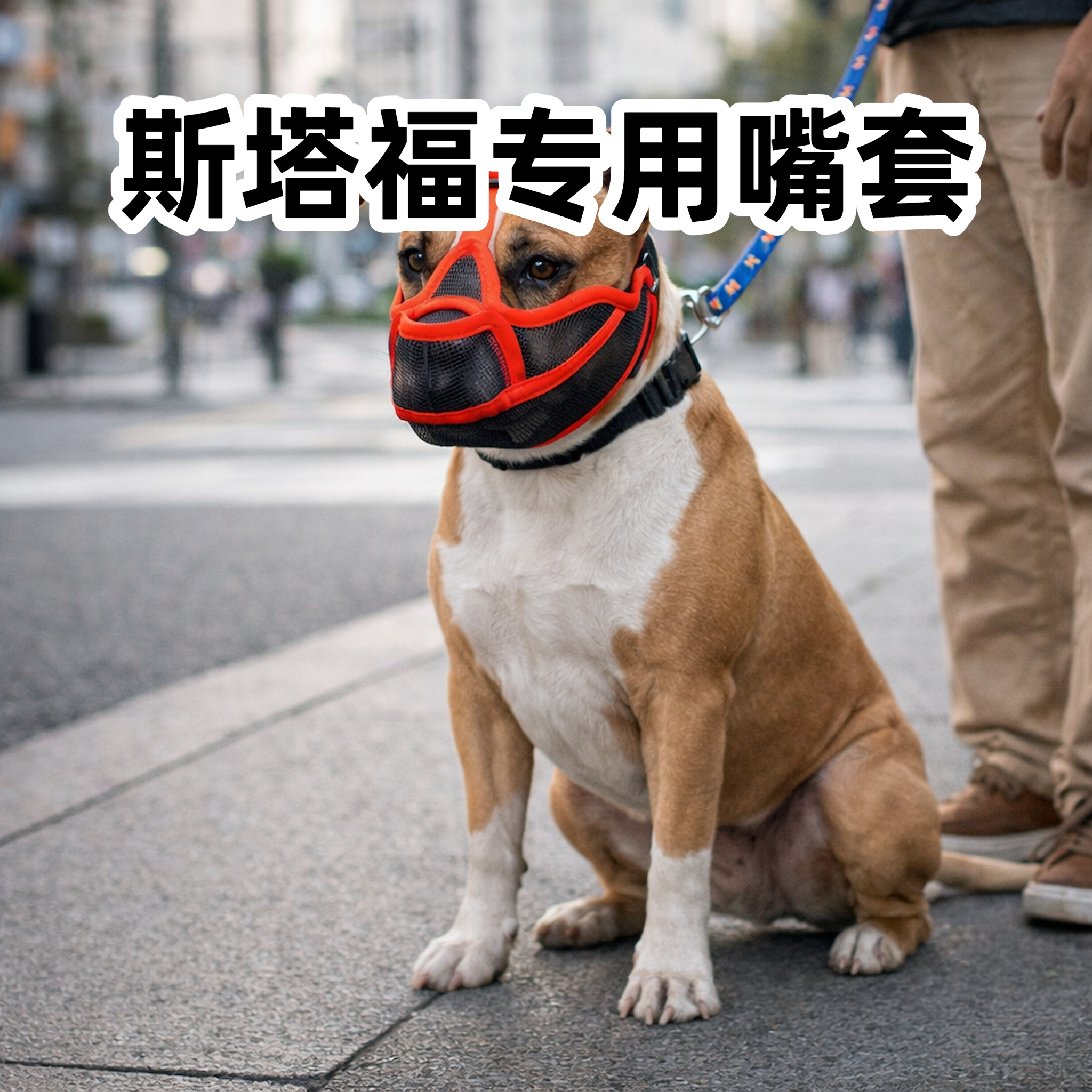 斯塔福犬专用嘴套防咬防扑人防乱吃透气可喝水外出中小犬遛狗面罩
