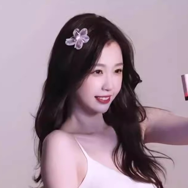 虞书欣同款紫粉色鸡蛋花发夹甜美后脑勺鸭夹发卡气质鲨鱼夹子发饰