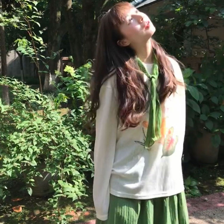 夏季日系纯亚麻长条围巾深绿色护颈透气丝巾百搭系脖领巾纱巾配饰