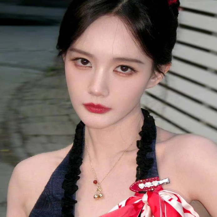 李一桐同款金色樱桃仿红玛瑙项链法式复古高级感锁骨链毛衣链颈链