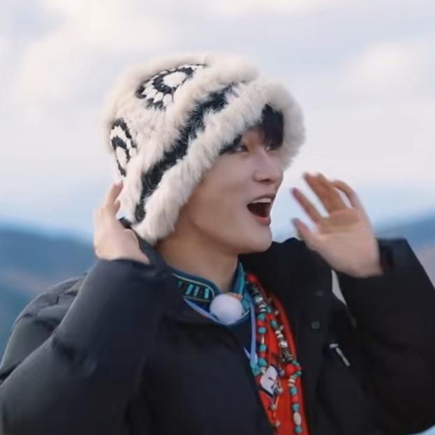 奔跑吧周深同款针织醒狮帽女秋冬帽子