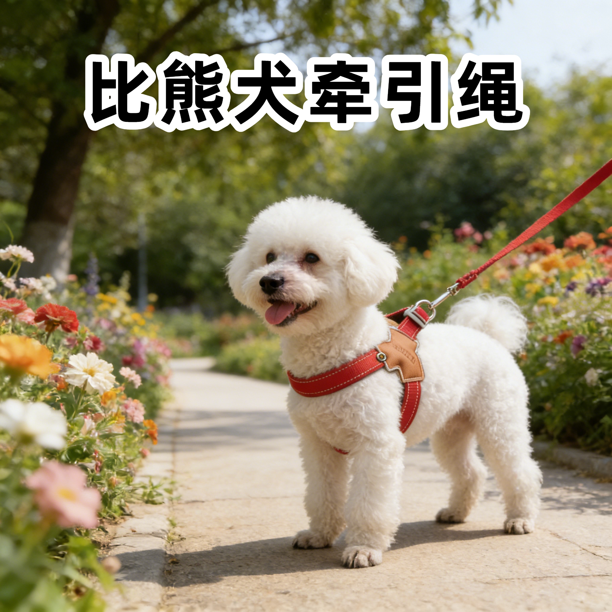 比熊专用胸背牵引绳中型犬防爆冲防咬可调节狗狗胸背带外出遛狗绳图片