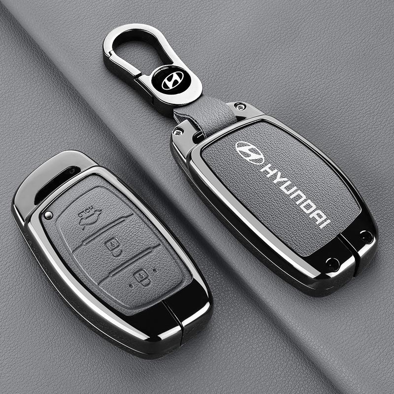 适用现代钥匙套ix35名图ix25第七代伊兰特菲斯塔朗动胜达钥匙包壳