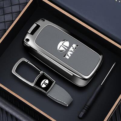 适用印度TATA塔塔钥匙套金属壳Nexon包Safari男AltrozNexon钥匙扣