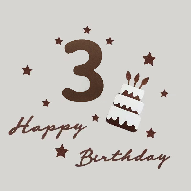 宝宝生日贴墙森系简约毛毡生日快乐蛋糕数字贴墙宝宝周岁派对装饰,节庆用品/礼品,装扮布置套餐,淘宝优惠券,粉丝福利购,淘宝优惠卷