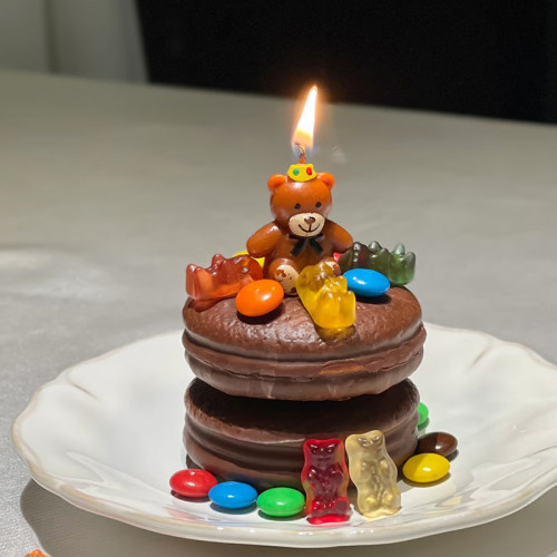 小熊生日蜡烛蛋糕装饰品