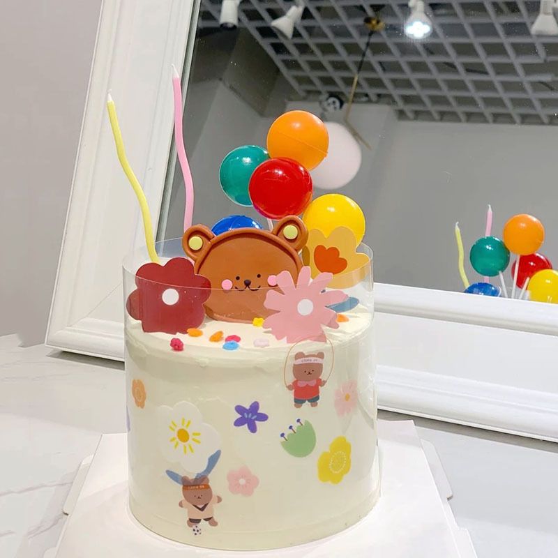 网红韩国小熊插件烘焙蛋糕装饰