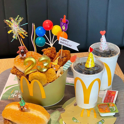 麦当劳生日装饰摆件插件