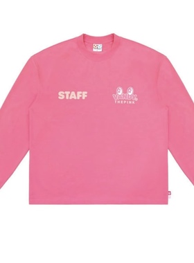 【员工限定】VandyThePink × Asics × Atmos 联名粉色STAFF长袖