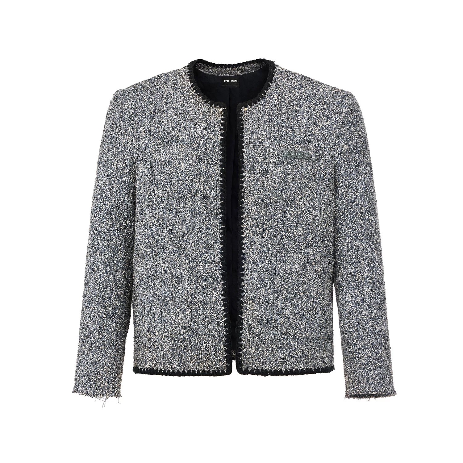 GOODBRAND珠肌绣影小香风夹克