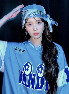 【国内正品】VandyThePink × New Jeans 联名蓝色冰球服短袖球衣