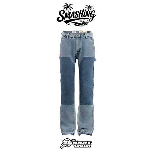 SMASHING泼墨微喇牛仔裤