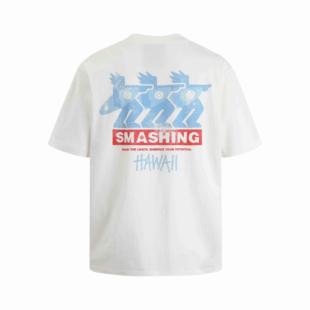 夏威夷限定 官方正品 SMASHING T恤 冲浪手印花做旧短袖