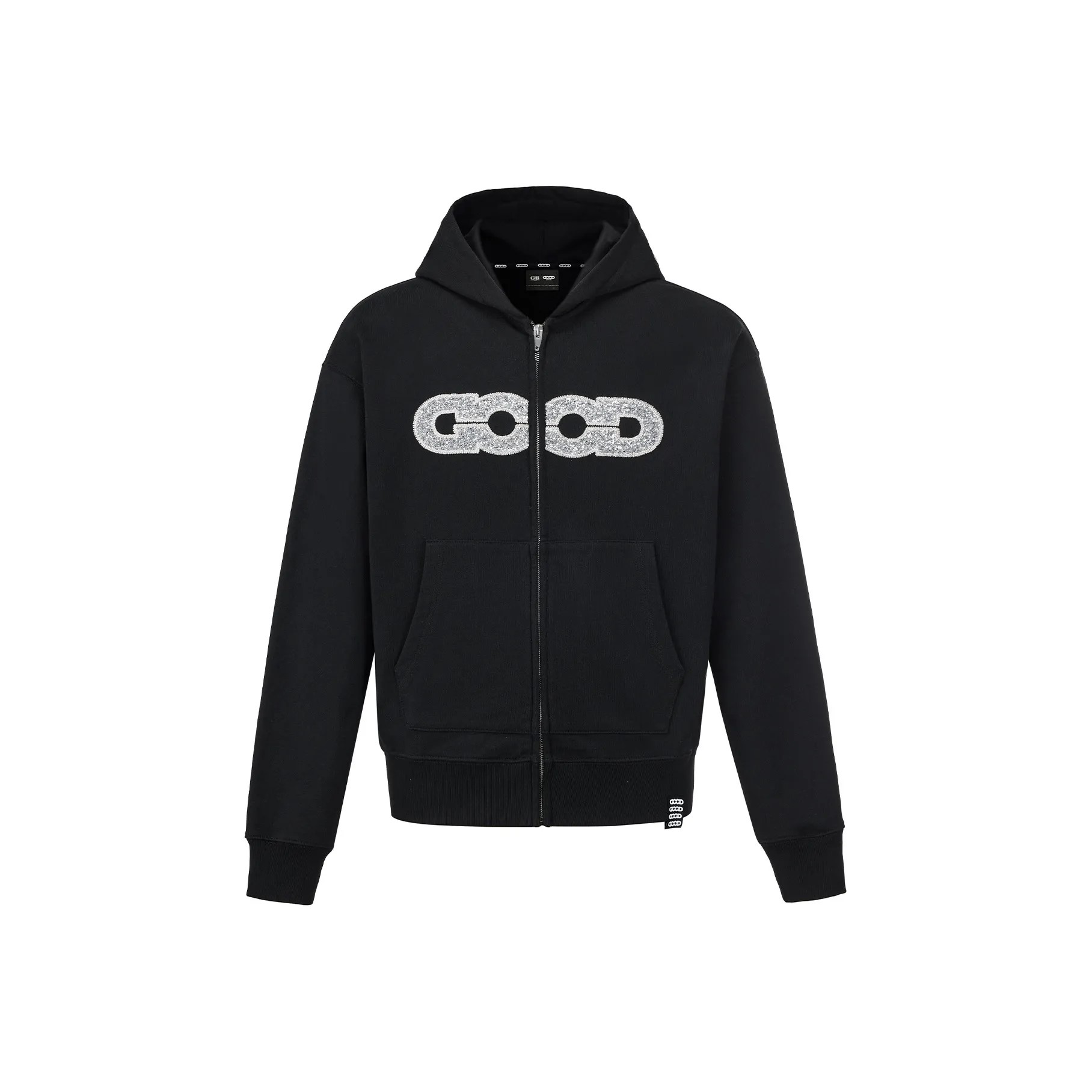 GOODBRAND地图亮片拉链卫衣